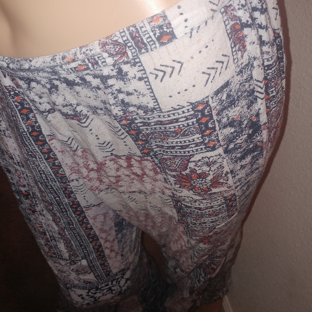 Billabong Wide Leg Patchwork Pattern Boho Beach F… - image 3